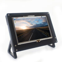 right side Raspberry pi 7" touchscreen display case