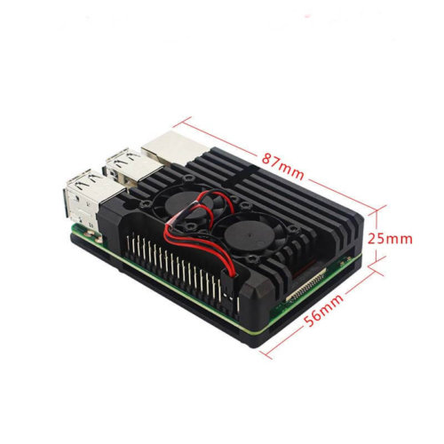 Raspberry pi 3 metal Case dual fan
