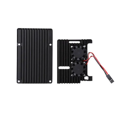 Aluminum Raspberry pi 4 case with fan (dual fan) 15 raspberry pi 4 case with fan