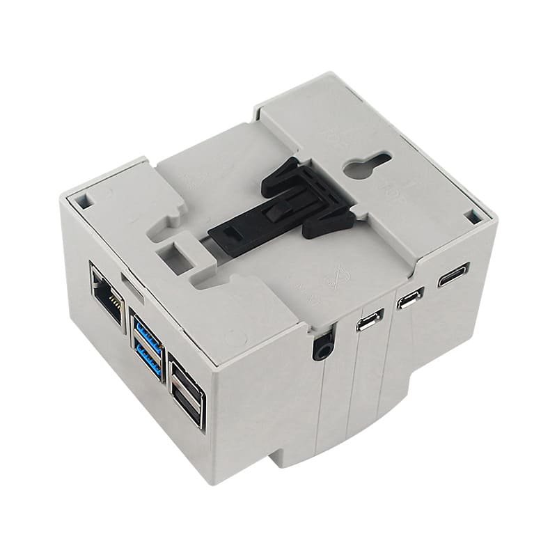 Din Rail ABS Plastic Box Shell Enclosure for Raspberry Pi 4 Model B / 3 /3B+ 10 Din Rail Box for Raspberry Pi 4B