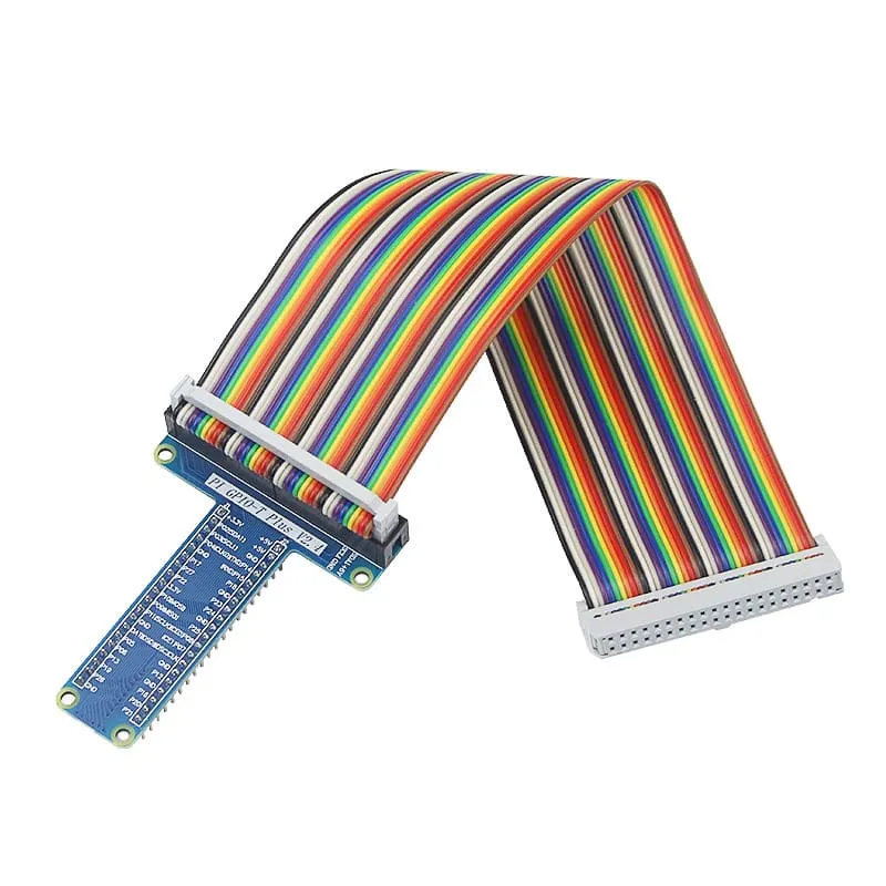 Raspberry Pi 4B/3B+ GPIO T-type Expansion Board with 40Pin Rainbow Cable 6 Raspberry Pi 4B/3B+ GPIO T-type Expansion Board