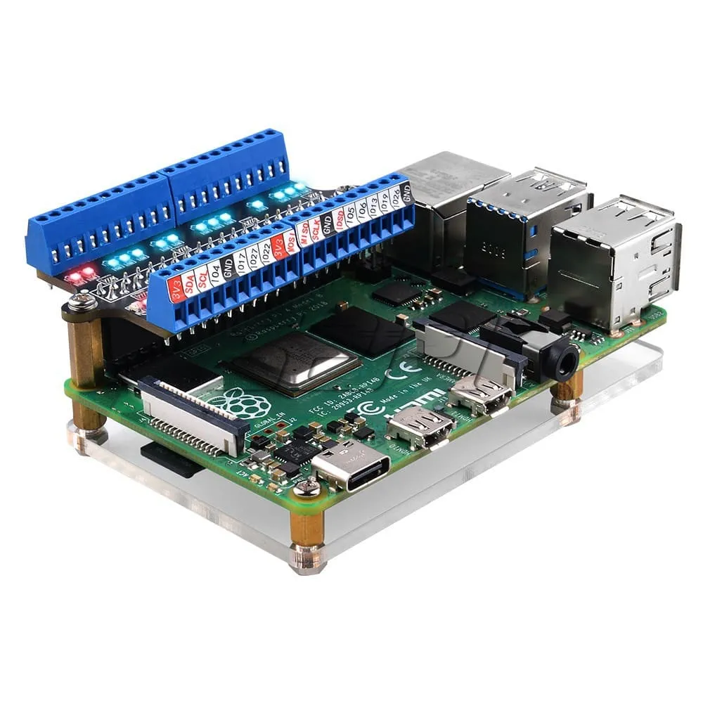 GPIO Terminal Expansion Board For Raspberry Pi 3B/3B+/4B