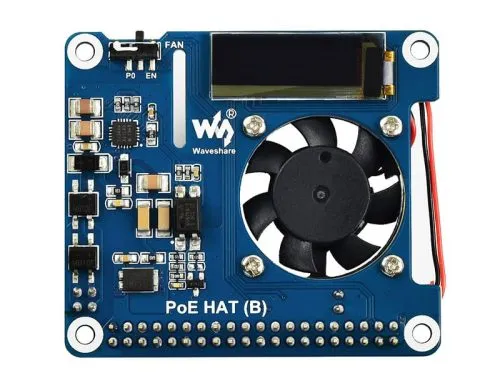 Expansion Board Built-in Cooling Fan For Raspberry Pi 4B/3B+ with 802.3af PoE network