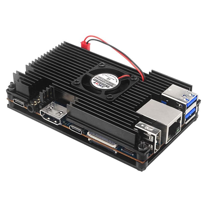 Alloy Heat Dissipation Protection Orange Pi 5 / 5B Aluminum Case with Fan 6 Orange Pi 5 Aluminum Case