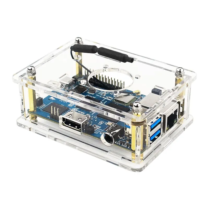 Hot Acrylic Protective Orange Pi 3 LTS Case With Cooling Fan 10 Orange Pi 5 Case