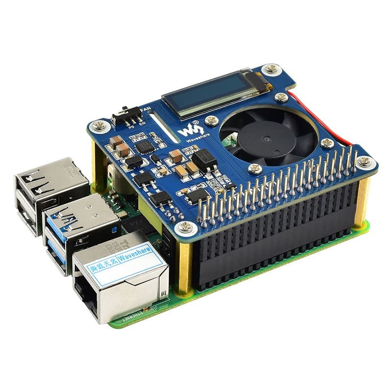 Expansion Board Built-in Cooling Fan For Raspberry Pi 4B/3B+ with 802.3af PoE network 7 Expansion Board Built-in Cooling Fan For Raspberry Pi 4B/3B+