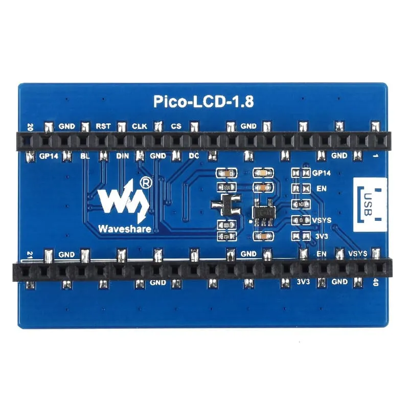 Raspberry Pi Pico 1.8-inch Display with 160*128 Pixel 65k Colors Lcd Display Module and SPI interface 7 1 2 9