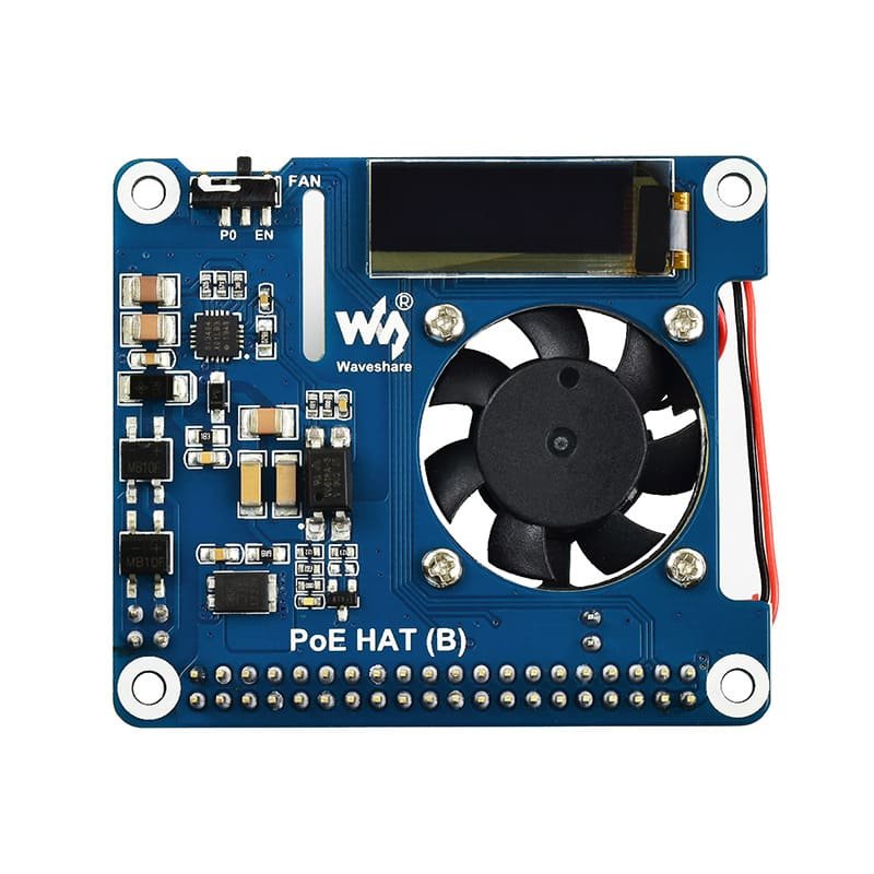 Expansion Board Built-in Cooling Fan For Raspberry Pi 4B/3B+ with 802.3af PoE network 8 Expansion Board Built-in Cooling Fan For Raspberry Pi 4B/3B+