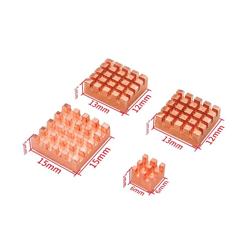 4pcs Set Orange Pi 3 LTS Pure Copper Heat sink Radiator Cooling Pad 13 1 3 45