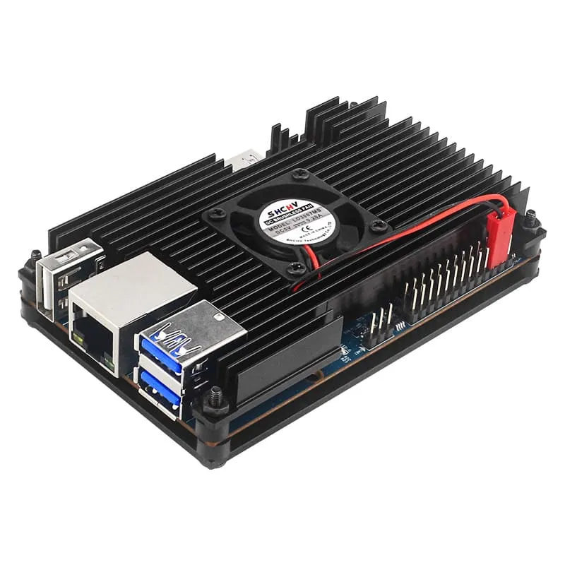 Alloy Heat Dissipation Protection Orange Pi 5 / 5B Aluminum Case with Fan 2 Orange Pi 5 Aluminum Case