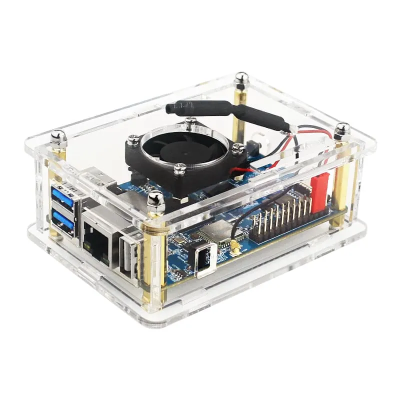 Hot Acrylic Protective Orange Pi 3 LTS Case With Cooling Fan 8 Orange Pi 3 LTS Case With Fan