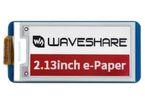 2.13inch E-Ink Display HAT for Raspberry Pi Pico with 212*104 Red / Black / White SPI 2 1 3 9