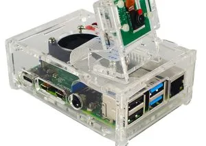 Raspberry Pi 4B Acrylic Case with fixed camera bracket 4 Raspberry Pi 4B Acrylic Case