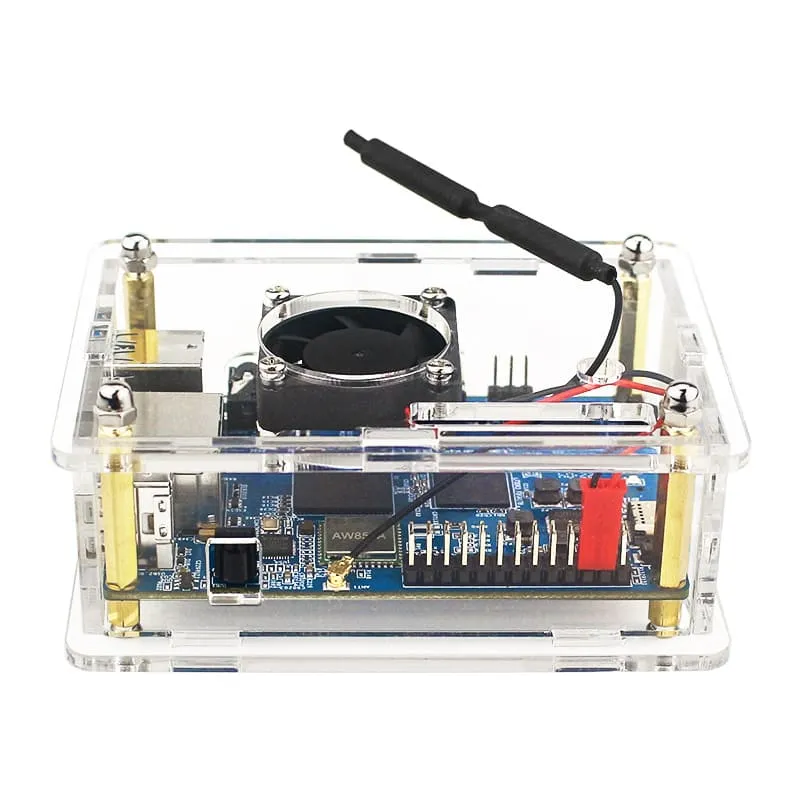 Hot Acrylic Protective Orange Pi 3 LTS Case With Cooling Fan 7 Orange Pi 3 LTS Case With Fan
