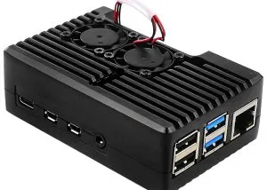 Aluminum Alloy Case For Raspberry Pi 4 Model B With Dual Cooling Fan 3 Aluminum Alloy Case For Raspberry Pi 4 Model B