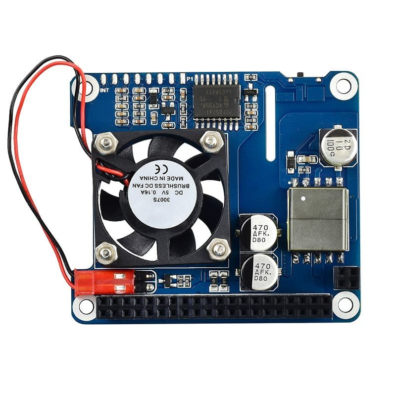 Expansion Board Built-in Cooling Fan For Raspberry Pi 4B/3B+ with 802.3af PoE network 10 Expansion Board Built-in Cooling Fan For Raspberry Pi 4B/3B+