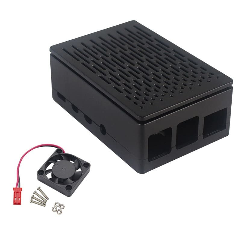 Hot Raspberry Pi 4B ABS Case Plastic Shell Black Box Compatible With LCD Or Fan 11 Raspberry Pi 4B ABS Case With LCD