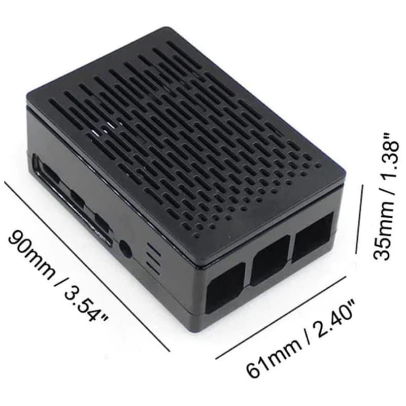Hot Raspberry Pi 4B ABS Case Plastic Shell Black Box Compatible With LCD Or Fan 17 22 1 7