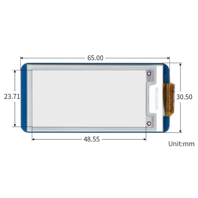 2.13inch E-Ink Display HAT for Raspberry Pi Pico with 212*104 Red / Black / White SPI 15 22 12