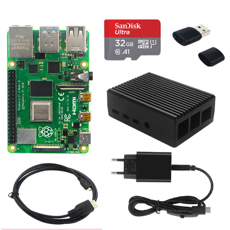 2013 Original Raspberry Pi 4 Model B Starter Kits ( Aluminum Case) 6 Raspberry Pi 4 Model B Starter Kits