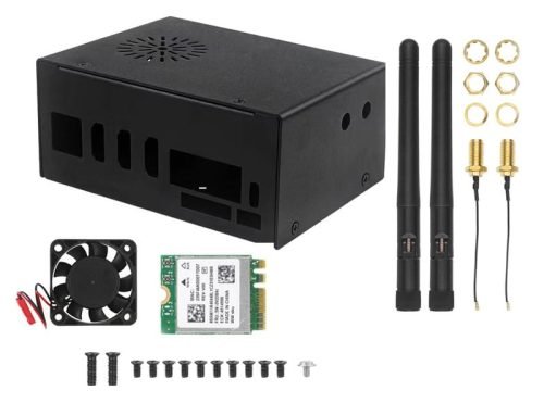 Hot Sale Orange pi 5 Plus Metal Case and Cooling Fan with Optional Wireless Module and Antenna