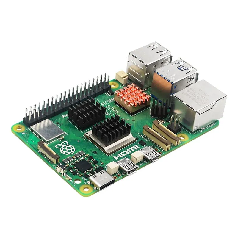 Factory Supply Aluminum Copper Heatsink for Raspberry Pi 5 8 aluminum & copper heatsink for raspberry pi 5