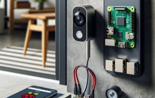 Raspberry Pi-powered security cameras monitoring different areas