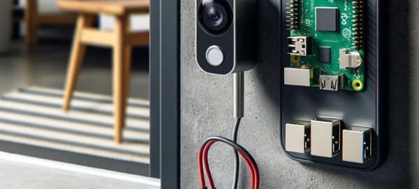 Raspberry Pi-powered security cameras monitoring different areas