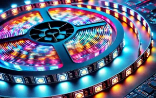 LED strip with dynamic colors