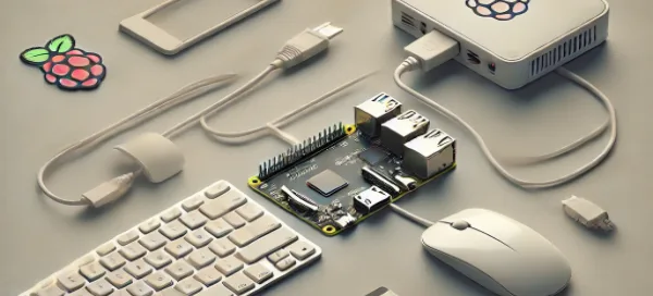 Raspberry Pi 5 setup with all peripherals connected 2