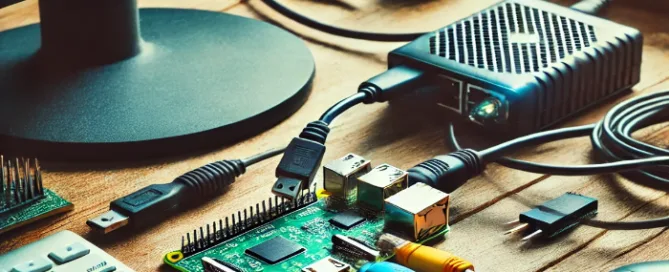 Raspberry Pi Zero W connected to various peripherals