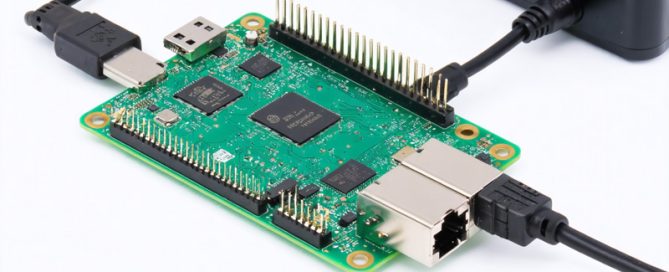 Raspberry Pi connected to a router using an Ethernet cable