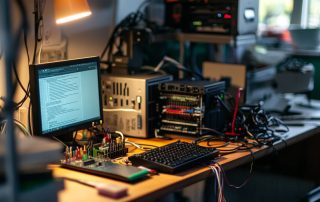 Raspberry Pi inside a small, secure, DIY tech setup