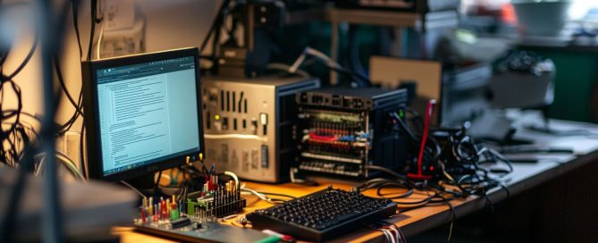 Raspberry Pi inside a small, secure, DIY tech setup