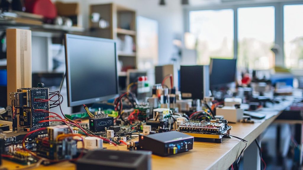 multiple Raspberry Pi devices are placed in different areas