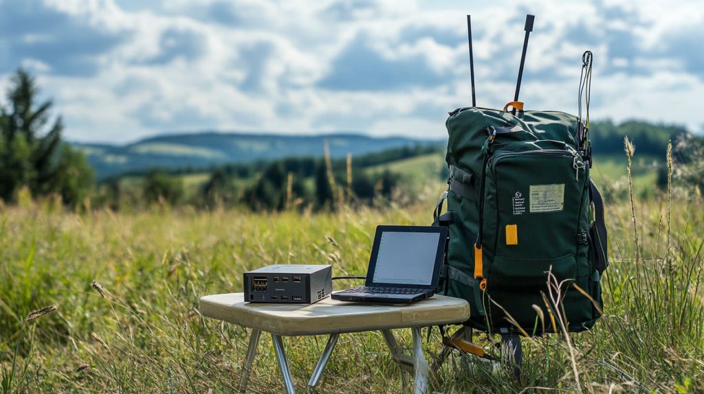 How To Setting up a Raspberry Pi Zero W for APRS SDR 4 A Raspberry Pi Zero W setup in the field, placed in a small backpack with a wireless antenna connected
