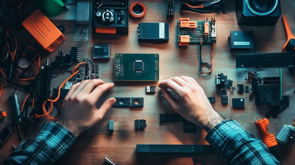 Hands setting up Raspberry Pi for Kodi media center-4