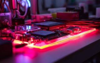 Raspberry Pi 4 Model B along with essential components like HDMI cables