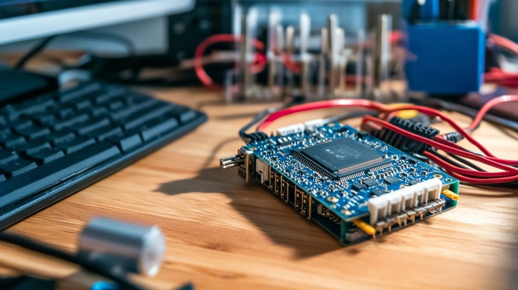 How To Setting Up Your GMRS Hub Node with Raspberry Pi 3 Raspberry Pi 4 placed on a wooden desk