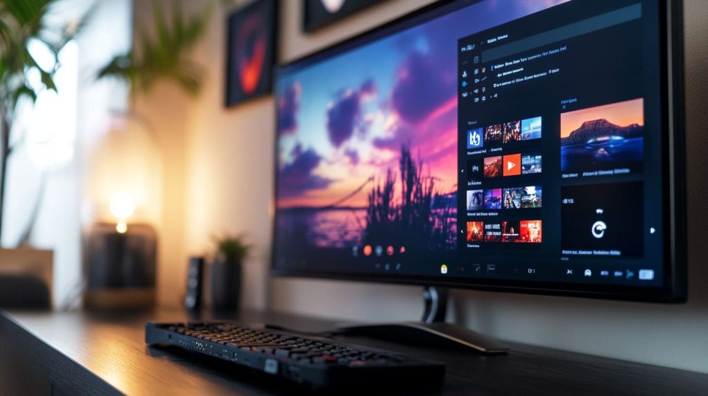 Raspberry Pi 4 setup with Kodi interface on screen-3