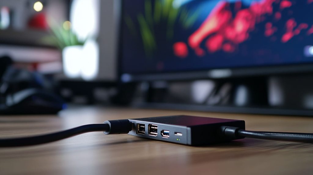 Raspberry Pi set up as a media center with HDMI connection-1
