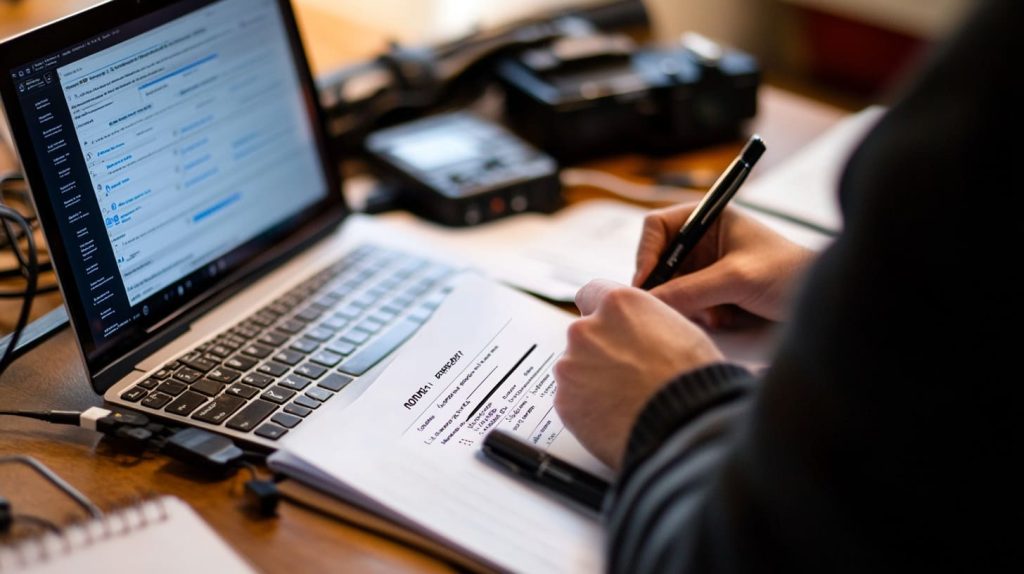 How To Setting Up Your GMRS Hub Node with Raspberry Pi 2 a person filling out a form on a laptop