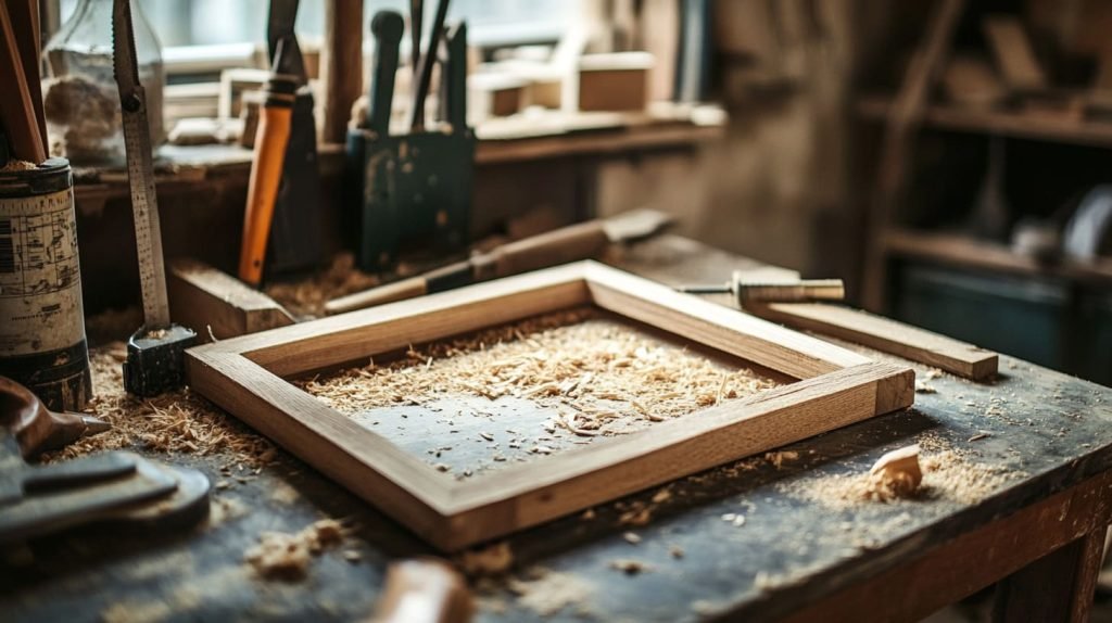 building a wooden frame for a magic mirror