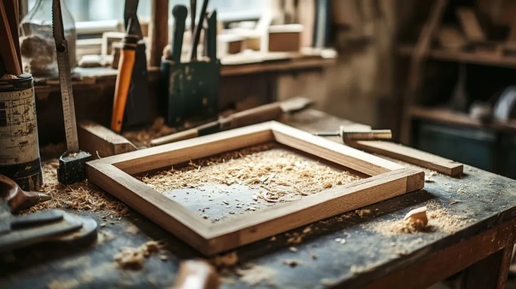 building a wooden frame for a magic mirror