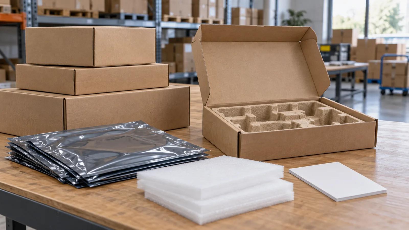 Custom Raspberry Pi 5 Case: What to Prepare Before Requesting a Quote 6 Unbranded small electronics packaging materials on a packing table